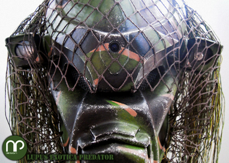 Project Lupus Exotica Predator image 11 cardboard paper and acrylic resin helmet type Predator