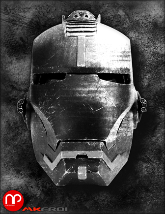 Project MKFR01 image 7 cardboard paper helmet type Iron Man MKVI